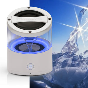 CLEARLY Amazing Wireless Bluetooth mini audio music speaker with clear passive bass chamber and crystal clear audio cool as ice
