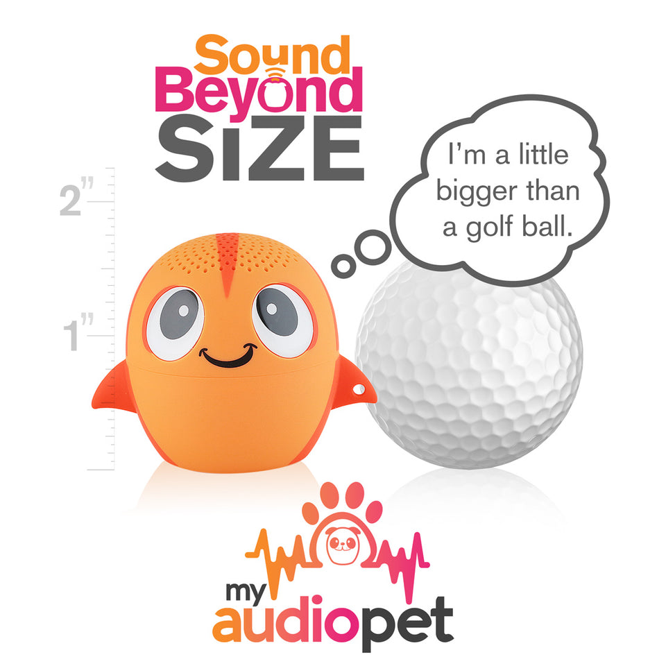 My Audio Pet GoldieRocks Wireless Bluetooth Speaker with True Wireless Stereo Size of a Golf Ball