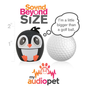 My Audio Pet Ice Ice Baby Wireless Bluetooth Speaker with True Wireless Stereo Size of a Golf Ball