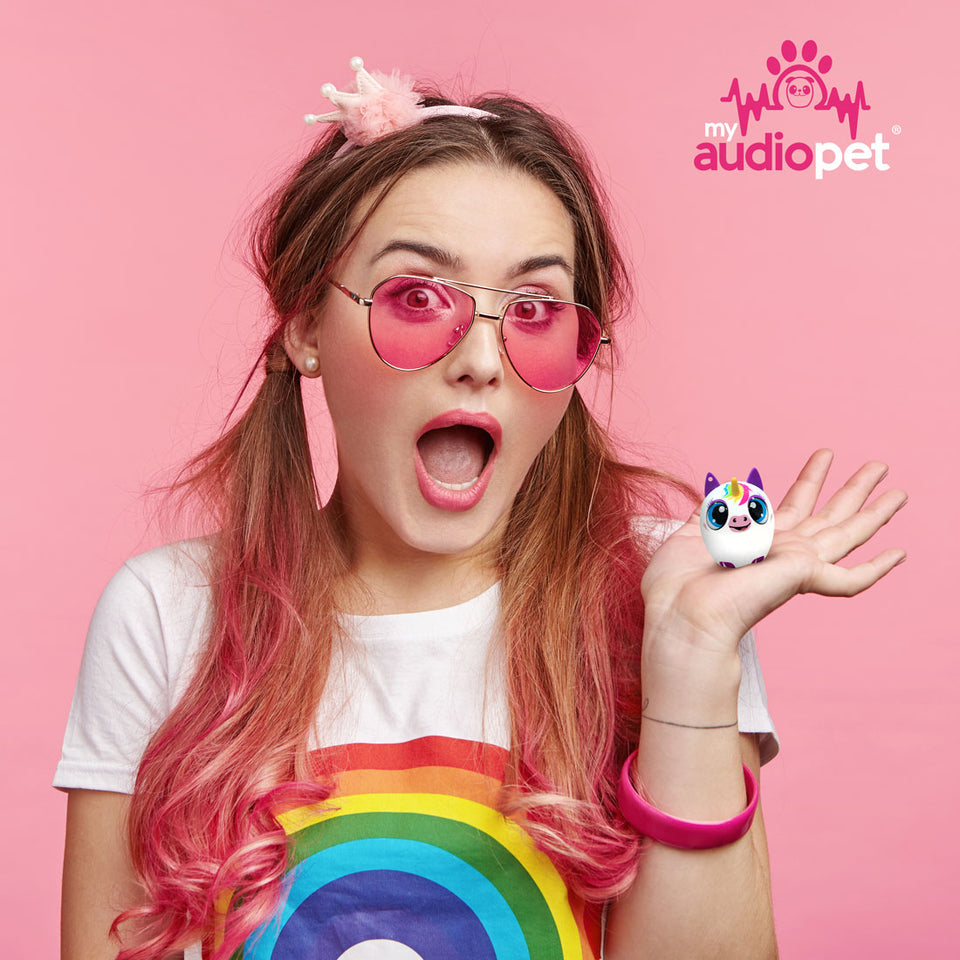 My Audio Pet UniChord Wireless Bluetooth Speaker with True Wireless Stereo Magical Unicorn that gets the rainbow crowd excited!