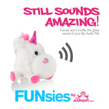 My Audio Pet Wireless Bluetooth Speaker Cover. Disguise My Audio Pet as a fluffy Unicorn! - Does not muffle the sound quality!