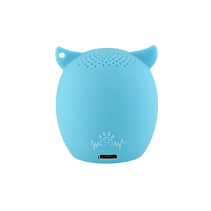 My Audio Pet OWLcapella Wireless Bluetooth Speaker with True Wireless Stereo Blue Owl showing the authentic brand mark on the rear