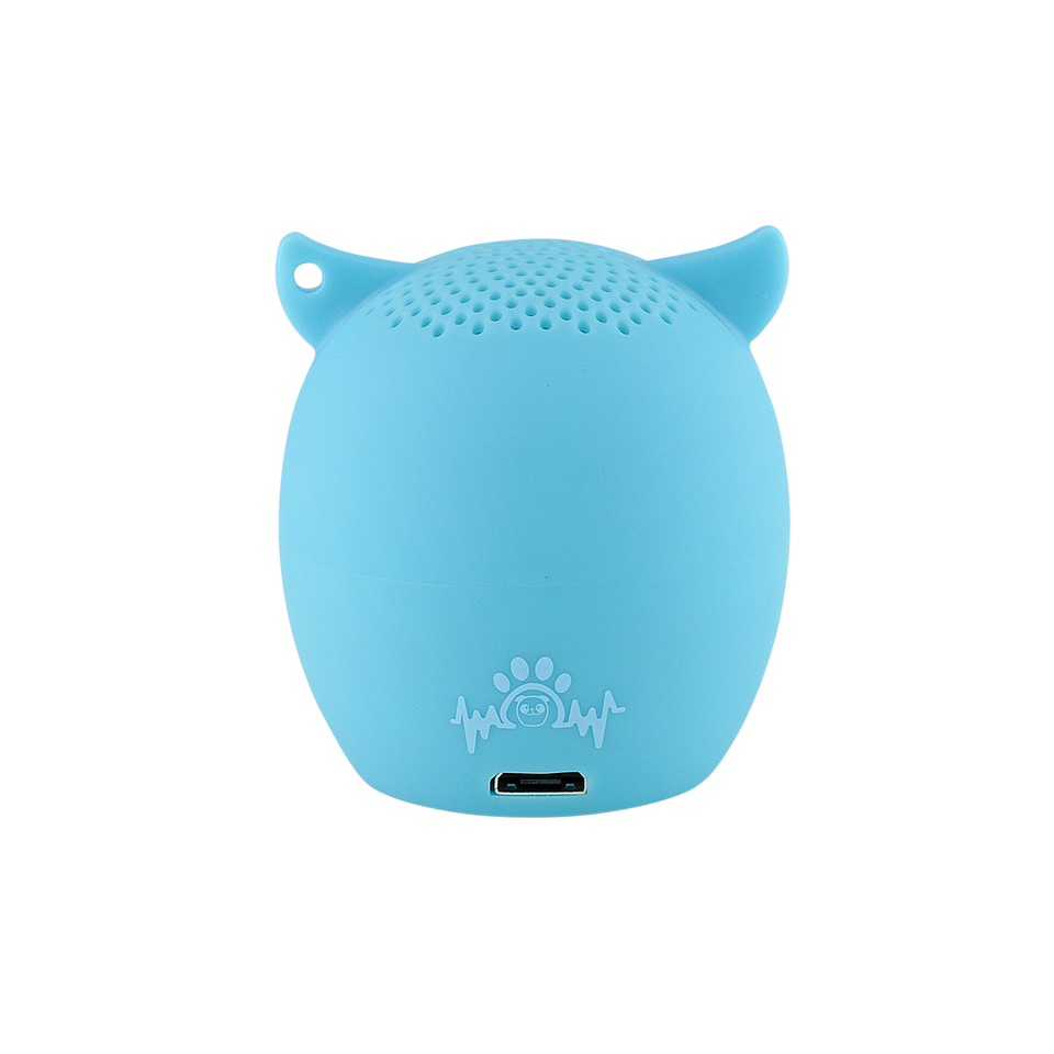 My Audio Pet OWLcapella Wireless Bluetooth Speaker with True Wireless Stereo Blue Owl showing the authentic brand mark on the rear