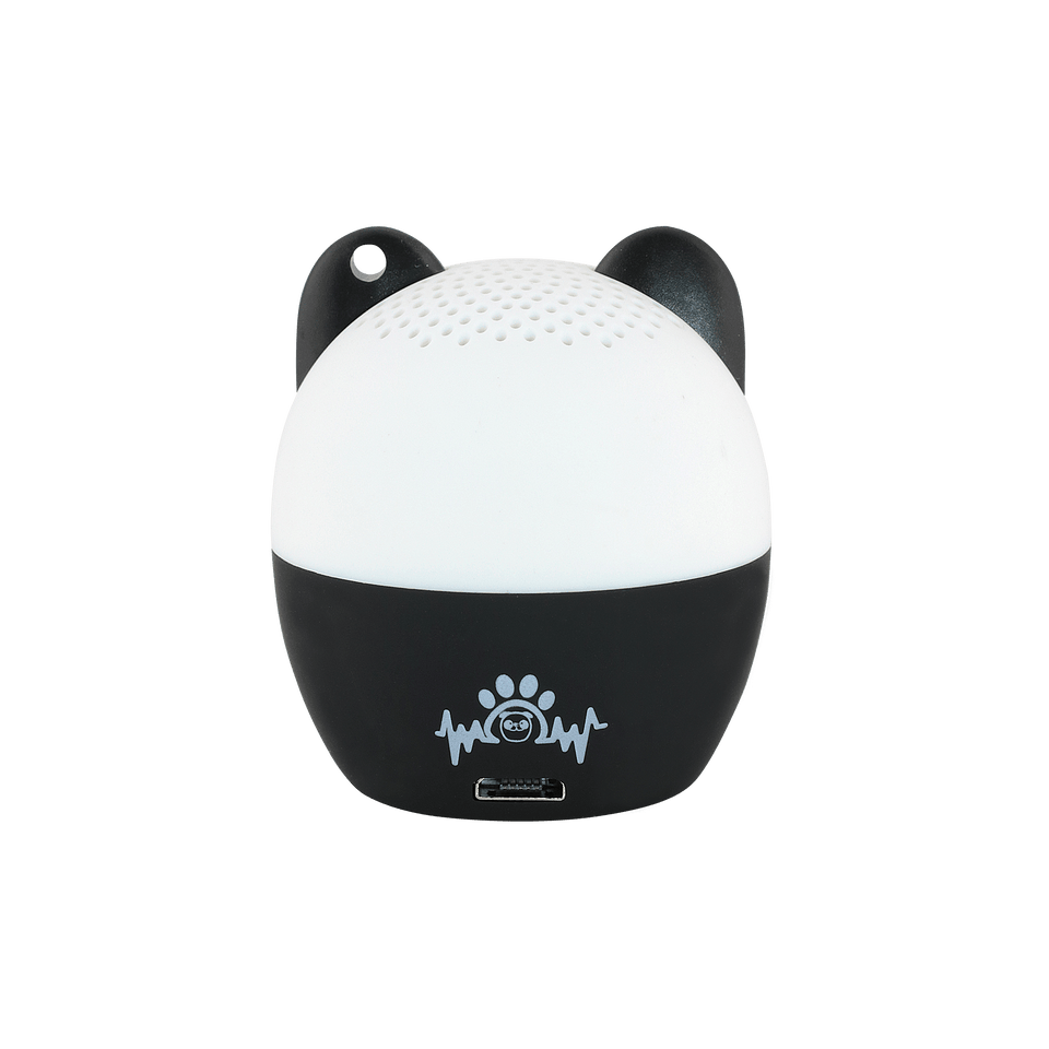 My Audio Pet PANDAmonium Wireless Bluetooth Speaker with True Wireless Stereo Panda showing the authentic brand mark on the rear