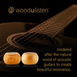 woodulisten wood wireless speaker, modeled after the natural wood of acoustic guitar to create beautiful resonance